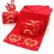 Eco-friendly dyed pure cotton wedding towels. Double Happiness wedding towels for wedding gifts