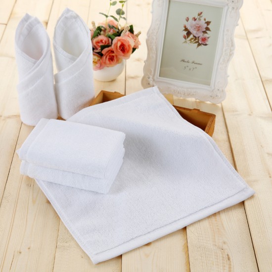 40g white square hand towel, small square hand towel, pure cotton, lint-free, absorbent, wholesale dishcloth for hotels, homes, and restaurants.