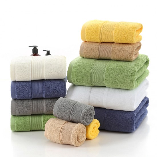 Factory 32-ply pure cotton towels, solid colored, wholesale, gift sets, group buy, pure cotton bath towels