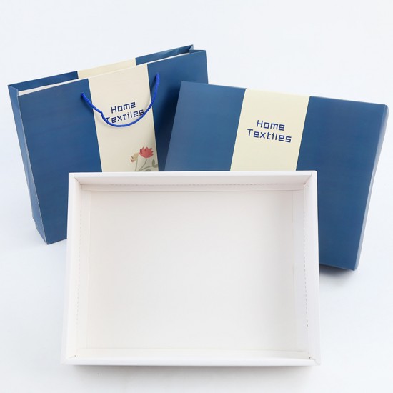 Gaoyang manufacturer wholesale double-pack towels, top and bottom cover boxes and tote bags, pure cotton face towels, creative advertising gifts.