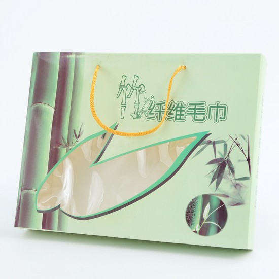 Wholesale double-pack towel gift boxes, custom-designed return gift packaging, exquisite face towels for supermarkets and daily use.