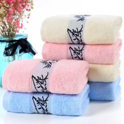 Thickened bamboo fiber towels, wholesale, face towel gifts, labor protection towels, bamboo charcoal fiber, with embroidered logos.