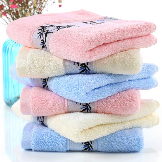 Thickened bamboo fiber towels, wholesale, face towel gifts, labor protection towels, bamboo charcoal fiber, with embroidered logos.