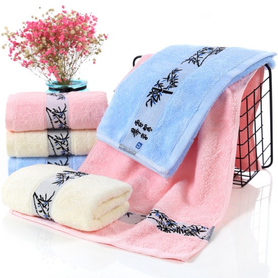 Thickened bamboo fiber towels, wholesale, face towel gifts, labor protection towels, bamboo charcoal fiber, with embroidered logos.