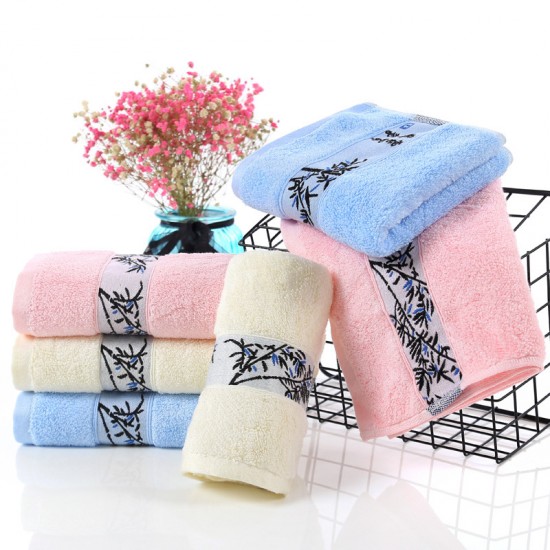 Thickened bamboo fiber towels, wholesale, face towel gifts, labor protection towels, bamboo charcoal fiber, with embroidered logos.