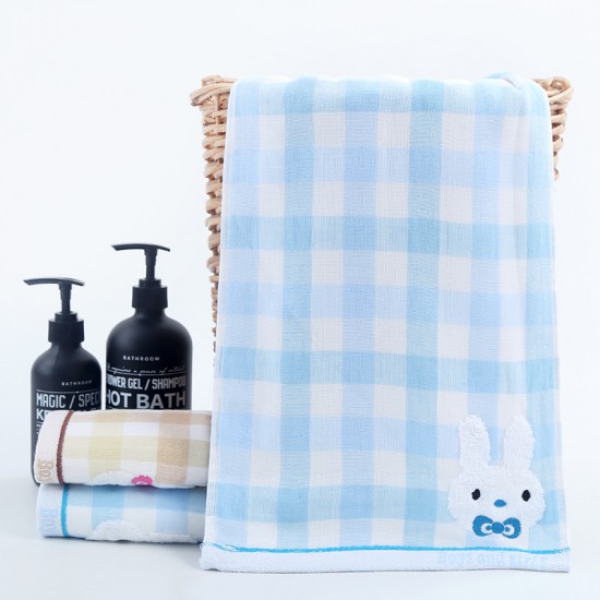 New pure cotton towels, cartoon gauze face towels, adult couples' advertising hotel gifts, available for distribution.