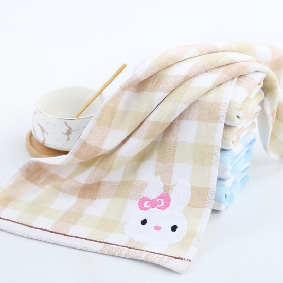 New pure cotton towels, cartoon gauze face towels, adult couples' advertising hotel gifts, available for distribution.