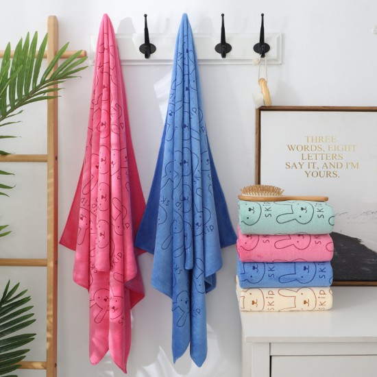 Dryer towel and bath towel manufacturer, thickened absorbent gift, embroidered logo microfiber bath towels.