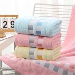 Pure cotton bath towel, supermarket wholesale, embroidered logo, company advertising gift, thickened, direct-distribution, labor protection wholesale, cotton towel.