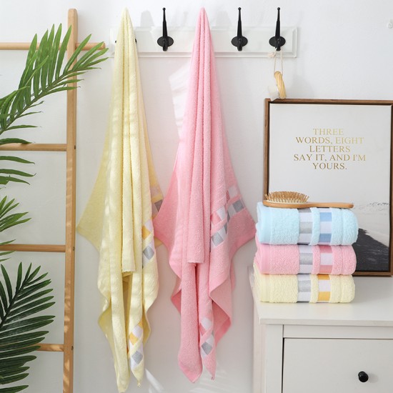 Pure cotton bath towel, supermarket wholesale, embroidered logo, company advertising gift, thickened, direct-distribution, labor protection wholesale, cotton towel.