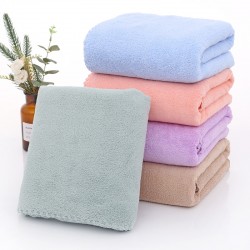 Cutting edge coral fleece bath towels, hotel daily necessities, solid color simple universal gift box sets.