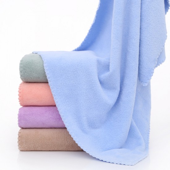 Cutting edge coral fleece bath towels, hotel daily necessities, solid color simple universal gift box sets.