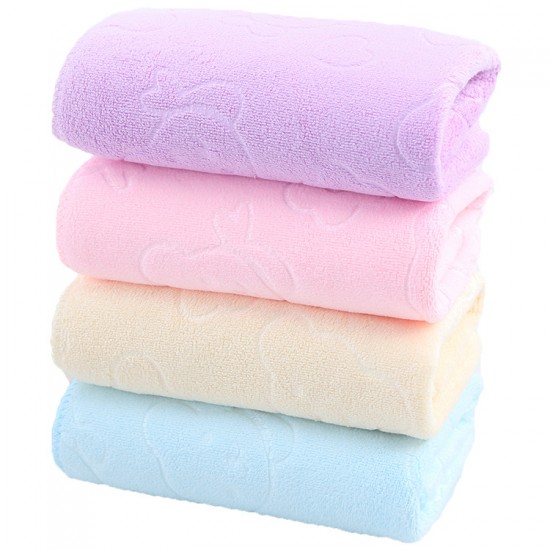 350 square meters of microfiber. Embossed bear towels, absorbent and skin-friendly, for face washes and hand towels, for daily use in labor protection.