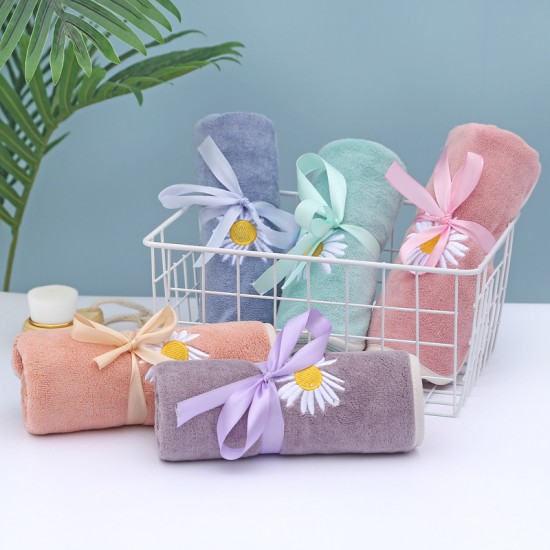 Gaoyang manufacturer of twist-free cotton face towels, wholesale supermarket gifts, embroidered logos.