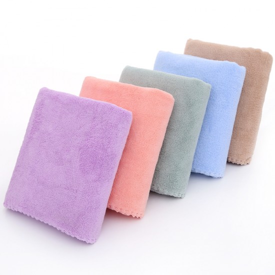 Cutting edge coral fleece bath towels, hotel daily necessities, solid color simple universal gift box sets.
