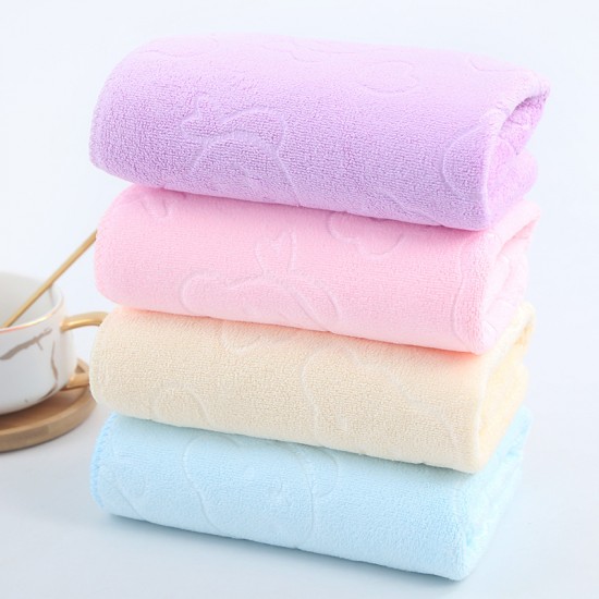 350 square meters of microfiber. Embossed bear towels, absorbent and skin-friendly, for face washes and hand towels, for daily use in labor protection.