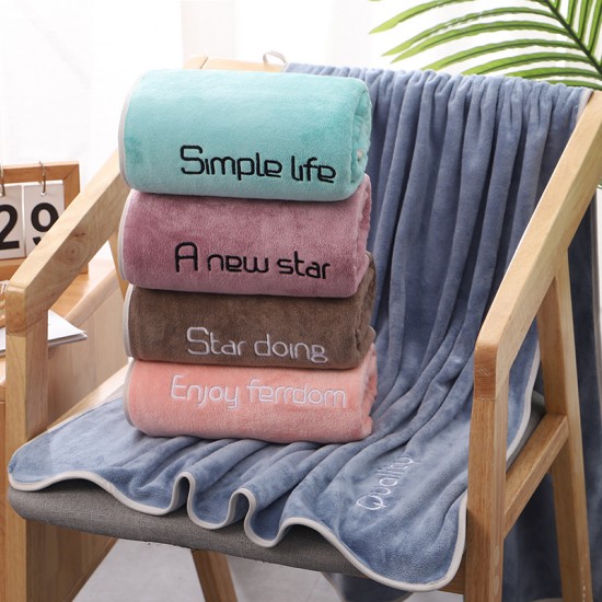 New microfiber bath towels, soft and absorbent, adult embroidered bath supplies, dropshipping available. Supermarket wholesale