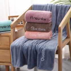 New microfiber bath towels, soft and absorbent, adult embroidered bath supplies, dropshipping available. Supermarket wholesale