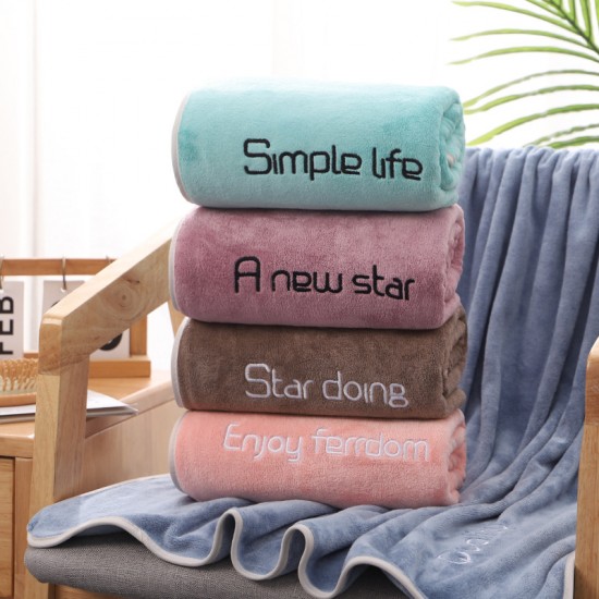 New microfiber bath towels, soft and absorbent, adult embroidered bath supplies, dropshipping available. Supermarket wholesale