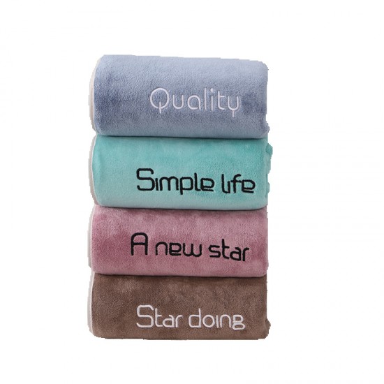New microfiber bath towels, soft and absorbent, adult embroidered bath supplies, dropshipping available. Supermarket wholesale