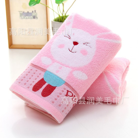 32-ply cartoon rabbit face towels, wholesale, gift towels, cotton, direct sales, shopping malls and supermarkets. Logo