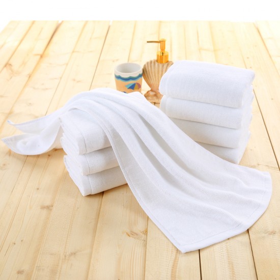 120g pure cotton white towels for hotels, hotel linens, absorbent, logo-printable