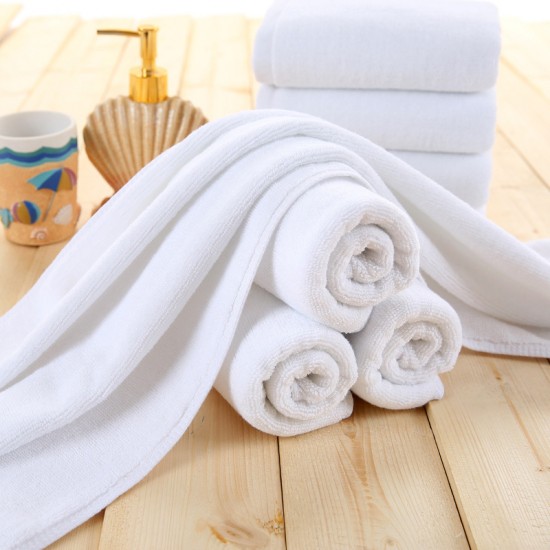 120g pure cotton white towels for hotels, hotel linens, absorbent, logo-printable
