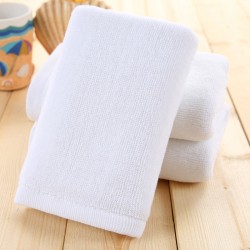 120g pure cotton white towels for hotels, hotel linens, absorbent, logo-printable