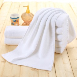 120g cotton hotel white towels, spiral-thickened massage and foot massage towels, custom logos for hotels