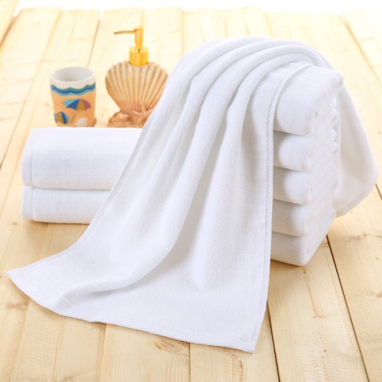 120g cotton hotel white towels, spiral-thickened massage and foot massage towels, custom logos for hotels