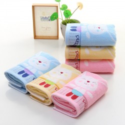 32-ply cartoon rabbit face towels, wholesale, gift towels, cotton, direct sales, shopping malls and supermarkets. Logo