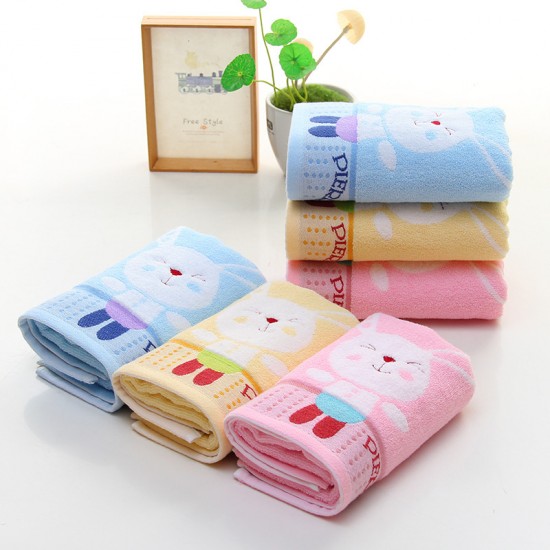 32-ply cartoon rabbit face towels, wholesale, gift towels, cotton, direct sales, shopping malls and supermarkets. Logo