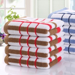 Pure cotton towels, manufacturer, wholesale, 32-ply, same-style, striped face towels, gift, pure cotton