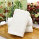 White cotton face towels, wholesale, hotel, and gift towels, with logo embroidery.