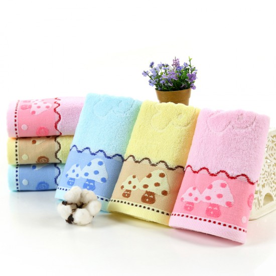 Pure cotton face towels, wholesale manufacturer, for logo gifts and promotional gifts. Thickened 32-strand mushroom towels, pure cotton.
