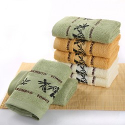 Thick bamboo fiber towels, wholesale face towels, labor protection gifts, bamboo charcoal fiber logo towels