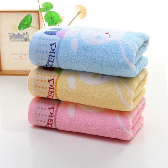 32-ply cartoon rabbit face towels, wholesale, gift towels, cotton, direct sales, shopping malls and supermarkets. Logo