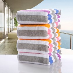 32-ply cotton bath towels, cut velvet yarn, and striped towels, wholesale, gift, and group buy.