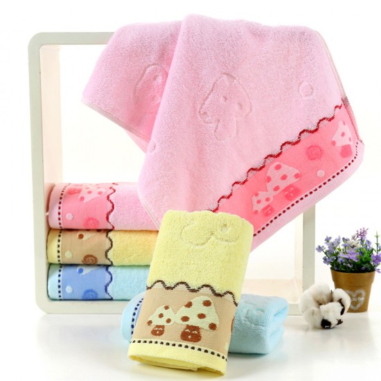 Pure cotton face towels, wholesale manufacturer, for logo gifts and promotional gifts. Thickened 32-strand mushroom towels, pure cotton.