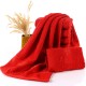 Wholesale, red wedding towels, wedding gifts, return gifts, pure cotton, thickened, embroidered logo, pure cotton towels