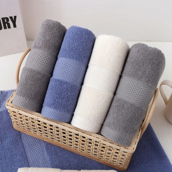 Pure cotton towels, wholesale, custom-embroidered, promotional face towels for supermarkets