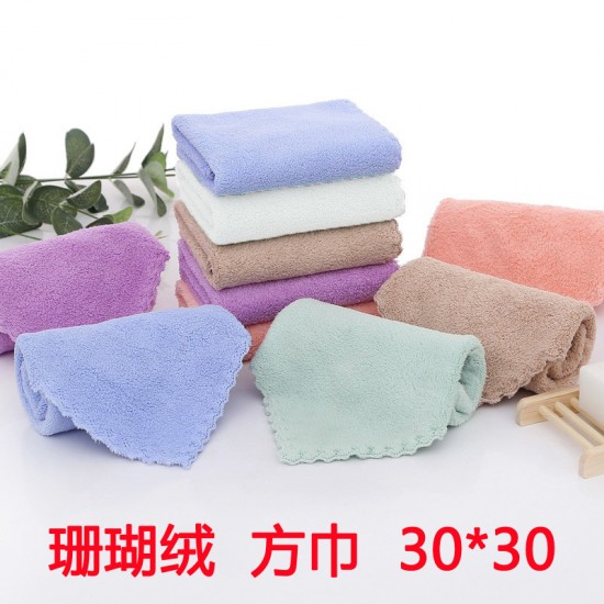 Pure cotton towels, supermarket and shopping mall facial towels, factory wholesale, embroidered logo gifts, thickened cotton towels.