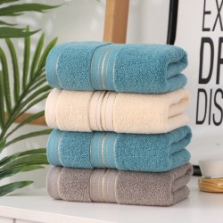 Whole-stock thickened 32-strand cotton towels, custom-designed face towels with logos, absorbent, available for supermarket distribution.